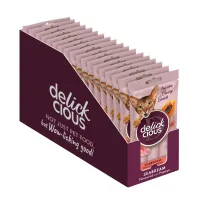Ласощі для котів Delickcious Дорада з додаванням папаї 4 х 15 г (4820269141612) - 2