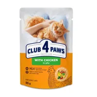 Вологий корм для кішок Club 4 Paws з куркою в желе 85 г (4820269143623) - Зображення 1