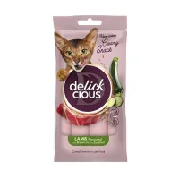 Ласощі для котів Delickcious ягня з додаванням коричневого рису та цукіні 4х15 г (4820269145368) - 1