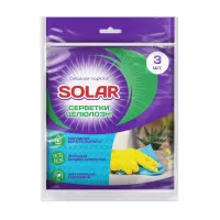 Серветки для прибирання Solar Household Целюлозні вологопоглинаючі 3 шт. (4820269930179) - 1