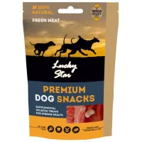 Ласощі для собак Lucky Star Кальцієва кістка в обгортці з качиного в'яленого м'яса 6.5 см 85 г (4820281500091) - 2