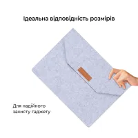 Чохол до ноутбука AirOn 13,3" Premium Grey (4822356710620) - Зображення 5
