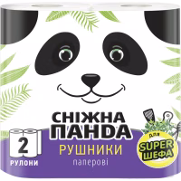 Паперові рушники Сніжна Панда 2 шари 2 рулони (4823019007978) - Image 1