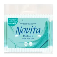 Ватні палички Novita Delicate в поліетиленовому пакеті 200 шт. (4823071615913) - 1