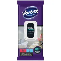Серветки для прибирання Vortex Вологі Для ванної кімнати З клапаном 48 шт. (4823071641233) - 1