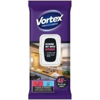 Серветки для прибирання Vortex Вологі Для кухні З клапаном 48 шт. (4823071641257) - 1
