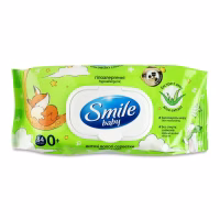 Дитячі вологі серветки Smile baby з алоє, з клапаном, 84 шт (4823071646863) - Image 2