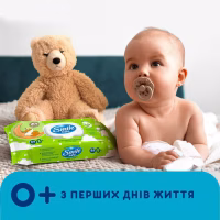 Дитячі вологі серветки Smile baby з алоє, з клапаном, 84 шт (4823071646863) - Image 6