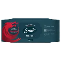 Вологі серветки Smile Men З екстрактом дерева дракона 48 шт. (4823071656893/4823071661958) - 1