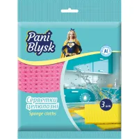 Серветки для прибирання Pani Blysk Вологопоглинаючі 3 шт. (4823071661118) - 1