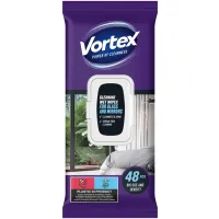 Серветки для прибирання Vortex Вологі Для скла З клапаном 48 шт. (4823071662771) - 1