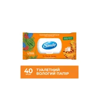 Туалетний папір Smile For Kids & Juniors Вологий 40 аркушів (4823071666021) - 2