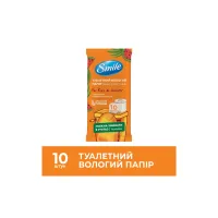 Туалетний папір Smile For Kids & Juniors Вологий 10 аркушів (4823071666045) - 2