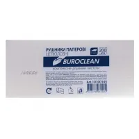 Паперові рушники Buroclean V-складання білі 230х210 мм 2 шари 200 шт. (4823078962904) - 2