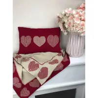 Плед Прованс в'язаний Серця 100х150 см (4823093436794) - 4