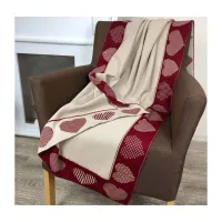 Плед Прованс в'язаний Серця 100х150 см (4823093436794) - 1