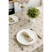 Скатертина Прованс Квіти беж Господиня 180х136 см (4823093450912) - 3