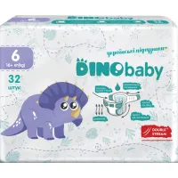 Підгузки Dino Baby Розмір 6 (16+ кг) 32 шт (4823098413240) - 1