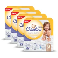Підгузки Chicolino Super Soft Розмір 6 (16+ кг) 30 шт, 4 Упаковки (4823098414674) - 8