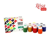Акрилові фарби Rosa для декору матові 12 кол по 20 мл (4823098511717) - 2