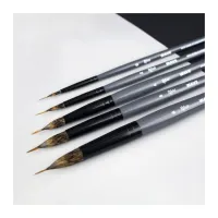 Пензлик для малювання Rosa Мікс білка/соболь круглий, лайнер, WAVE 148, № 0 (4823098516859) - 5