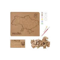 Набір для творчості Rosa Talent Мапа України 3D пастельні кольори 30.5х37.5 см (4823098532545) - 2