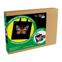 Набір для творчості Rosa екосумка-розмальовка, чорна, Чарівний метелик 38х42см (4823098539728) - 2