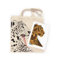 Набір для творчості Rosa Talent екосумка-розмальовка, Леопард, А3, 38х42 см (4823098541271) - 2
