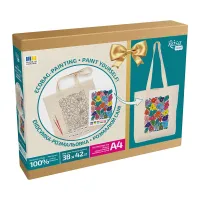 Набір для творчості Rosa Talent екосумка-розмальовка, Funny Flowers, 38х42 см (4823098543510) - 1