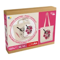 Набір для творчості Rosa Talent екосумка-розмальовка, Flowers, 38х42 см (4823098544623) - Зображення 1