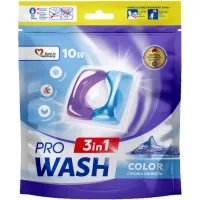 Капсули для прання Pro Wash Color Гірська свіжість 10 шт. (4823128002277) - 1