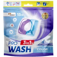 Капсули для прання Pro Wash Color Гірська свіжість 15 шт. (4823128002284) - 1