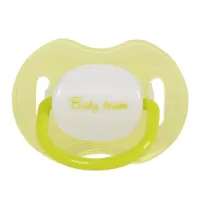 Пустушка Baby Team Силіконова ортодонтична З ковпачком та кільцем Нічна Від 12 місяців (4824428030083) - 1