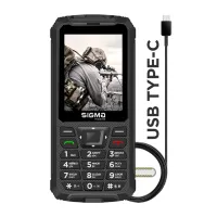 Мобільний телефон Sigma X-treme PR68 Type-C Black (4827798122419) - 2