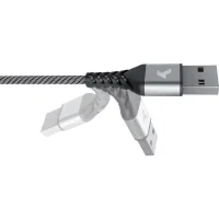 Дата кабель USB 2.0 AM to Micro 5P 1.0m Flex Gray Pixus (4897058531145) - 3