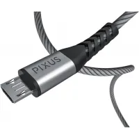 Дата кабель USB 2.0 AM to Micro 5P 1.0m Flex Gray Pixus (4897058531145) - 5