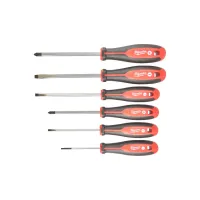 Набір викруток Milwaukee магнітних з тригранною рукояткою PZ1/PZ2/SL3/SL4/SL5.5/SL6.5, 6шт (4932471806) - 2