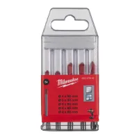 Набір свердл Milwaukee по склу та плитці GENII 1x4x50, 1x5x50, 2x6x60, 1x8x60, 5 шт (4932479948) - 1