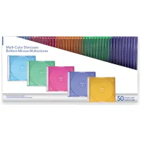 Бокс для диска CD/DVD Slimcase Assorted colours 50шт Verbatim (49973) - 3