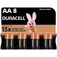 Батарейка Duracell AA лужні 8 шт. в упаковці (5000394006522 / 81417083 / 81480361) - 1
