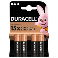 Батарейка Duracell AA лужні 4 шт. в упаковці (5000394052536 / 81551270) - 2