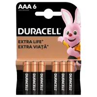 Батарейка Duracell AAA лужні 6 шт. в упаковці (5000394107472 / 81483511) - 2