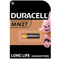 Батарейка Duracell MN27 12V спеціалізована лужна, A27/27A/V27A/8LR732, 1 шт. в упаковці (5007388) - 1