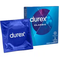 Презервативи Durex Classic латексні з силіконовою змазкою (класичні) 3 шт. (5010232954250) - 1