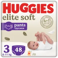 Підгузки Huggies Elite Soft 3 (6-11 кг) Mega 48 шт (5029053549293) - 1