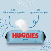 Дитячі вологі серветки Huggies Pure 56 х 4 шт (5029053550121) - 7
