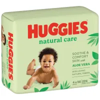 Дитячі вологі серветки Huggies Natural Care 56 х 4 шт (5029053550183) - 1