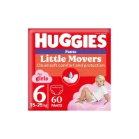 Підгузки Huggies Little Movers/Pants 6 (15-25 кг) Box для дівчаток 60 шт (5029053564135) - 1