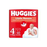 Підгузки Huggies Little Movers 4 (7-18 кг) Jumbo 50 шт (5029053567587) - Зображення 1
