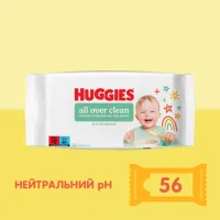 Дитячі вологі серветки Huggies OverClean 56 шт (5029053567822) - Зображення 4
